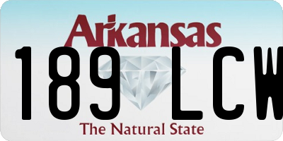 AR license plate 189LCW