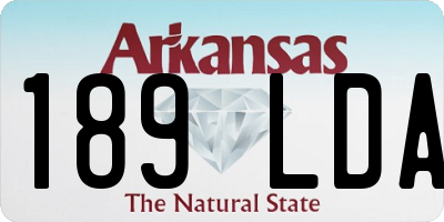 AR license plate 189LDA