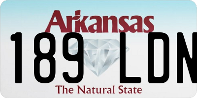 AR license plate 189LDN