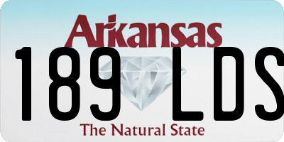 AR license plate 189LDS