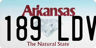 AR license plate 189LDV