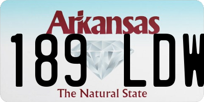 AR license plate 189LDW