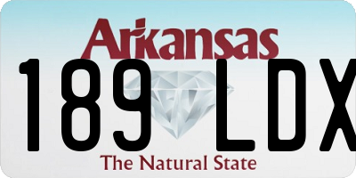 AR license plate 189LDX