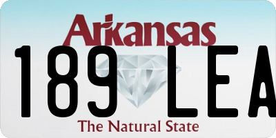 AR license plate 189LEA