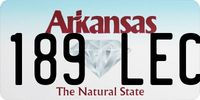 AR license plate 189LEC