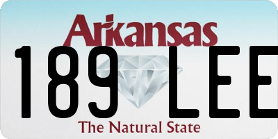 AR license plate 189LEE