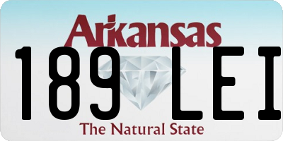 AR license plate 189LEI