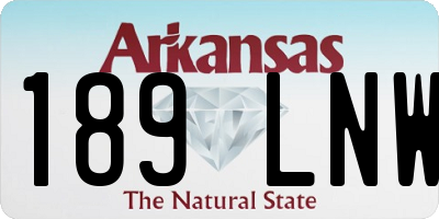 AR license plate 189LNW