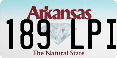 AR license plate 189LPI