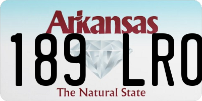 AR license plate 189LRO