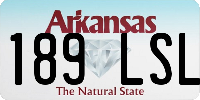 AR license plate 189LSL