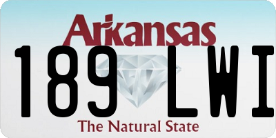 AR license plate 189LWI