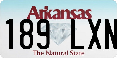 AR license plate 189LXN