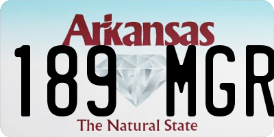 AR license plate 189MGR