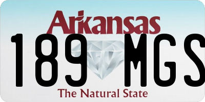 AR license plate 189MGS