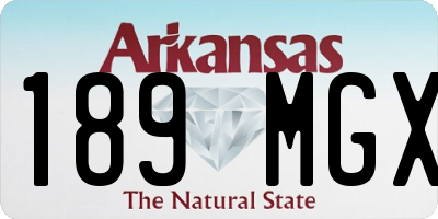 AR license plate 189MGX