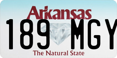 AR license plate 189MGY