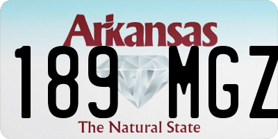AR license plate 189MGZ