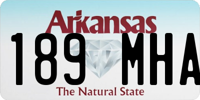 AR license plate 189MHA