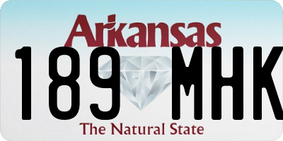 AR license plate 189MHK