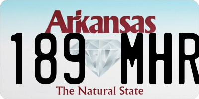 AR license plate 189MHR