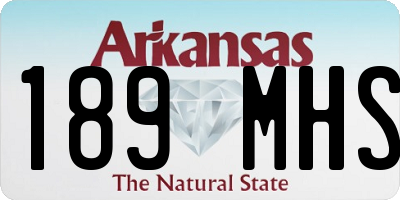 AR license plate 189MHS