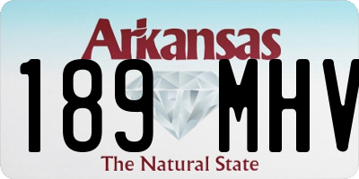 AR license plate 189MHV