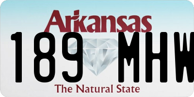 AR license plate 189MHW