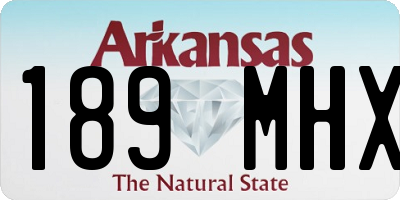 AR license plate 189MHX