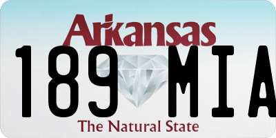 AR license plate 189MIA