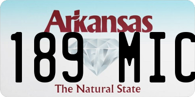 AR license plate 189MIC