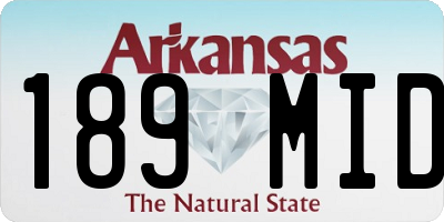 AR license plate 189MID