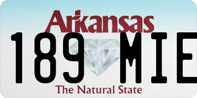 AR license plate 189MIE