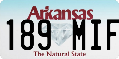 AR license plate 189MIF