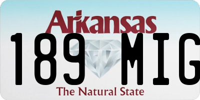 AR license plate 189MIG