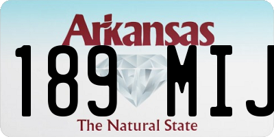 AR license plate 189MIJ