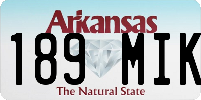 AR license plate 189MIK