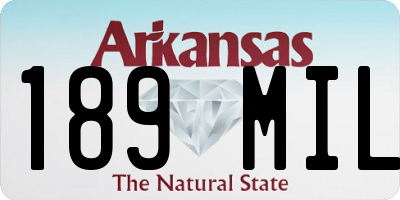 AR license plate 189MIL