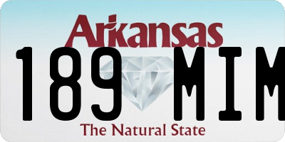 AR license plate 189MIM