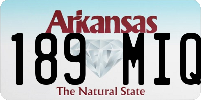 AR license plate 189MIQ