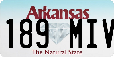 AR license plate 189MIV
