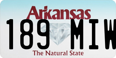 AR license plate 189MIW
