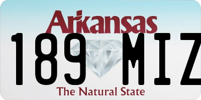 AR license plate 189MIZ