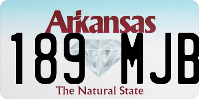 AR license plate 189MJB