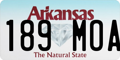 AR license plate 189MOA