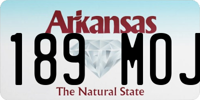 AR license plate 189MOJ