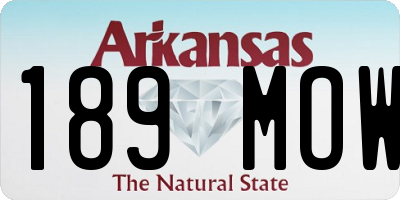 AR license plate 189MOW