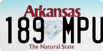 AR license plate 189MPU