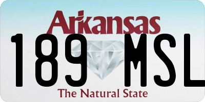 AR license plate 189MSL