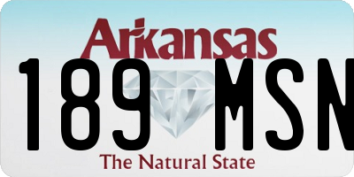 AR license plate 189MSN